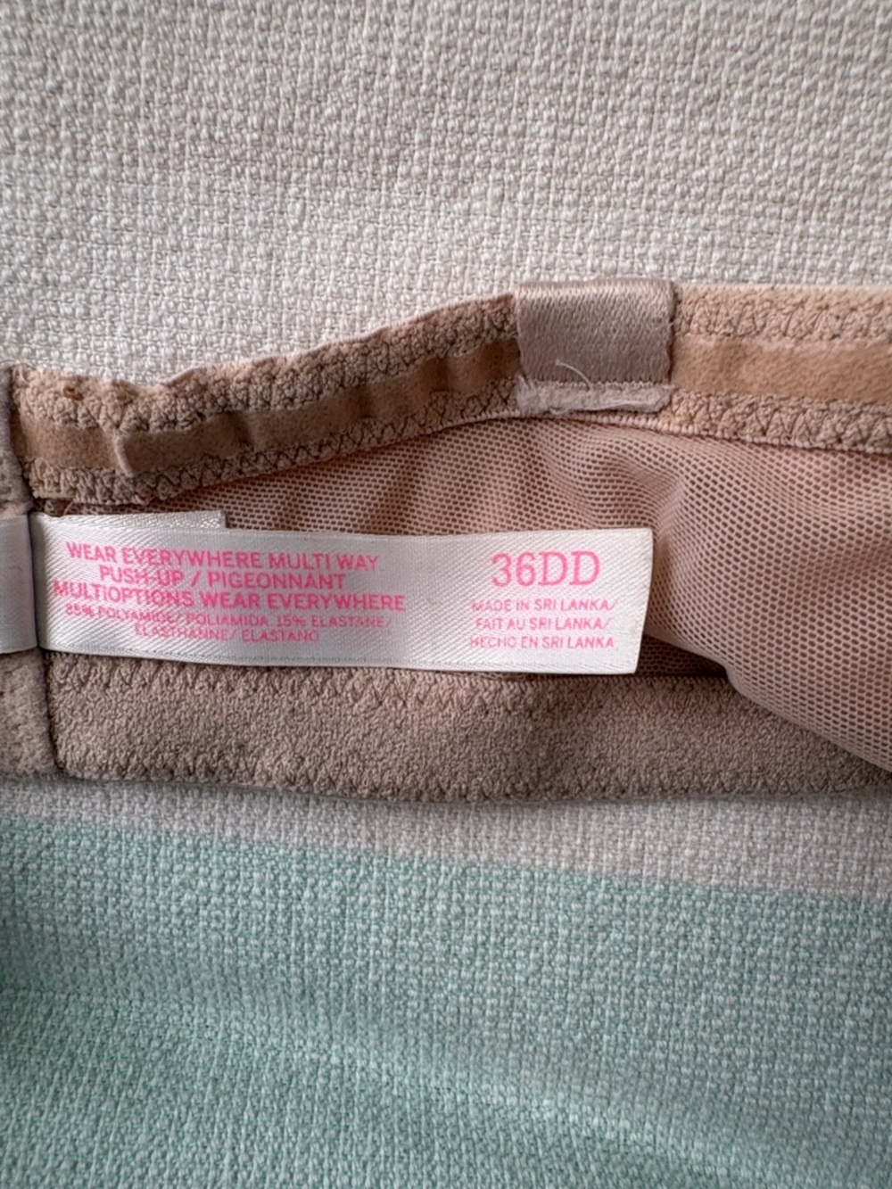 PINK Victoria's Secret Strapless Molded Bra - Light Nude 36DD - Picture 4 of 4
